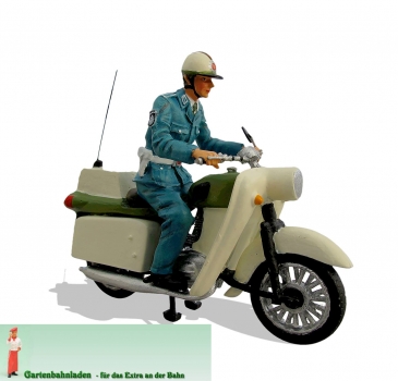 500125 DDR Polizist auf Motorrad