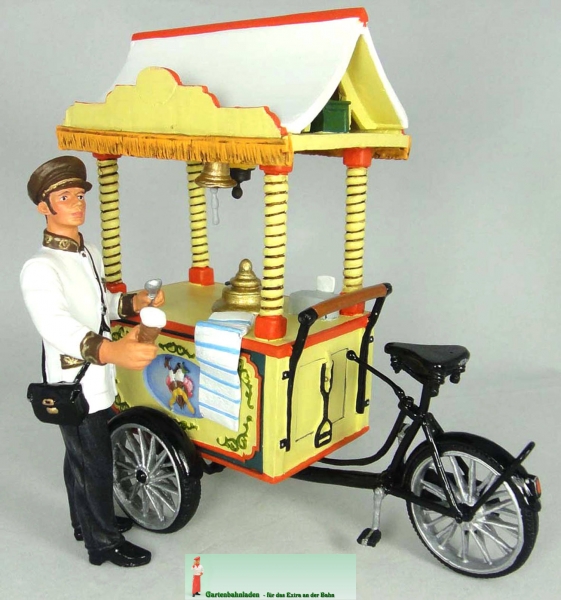550110 Ice cream salesman with bike sales car