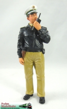 500046 Polizistin mit Funk - gruene Uniform