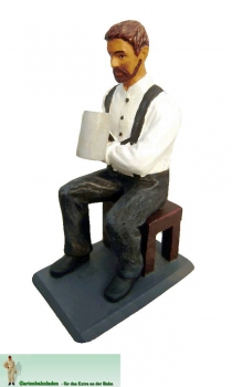 500501 - Mann - Bier trinkend - Metallfigur