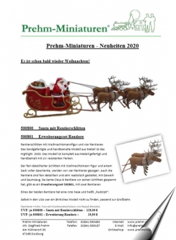 Neuheitenblatt 2020 - Prehm Miniaturen - kostenloser Download