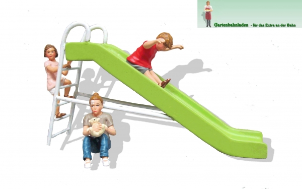 Art. Nr. 500215 - Drei Kinder mit Rutsche